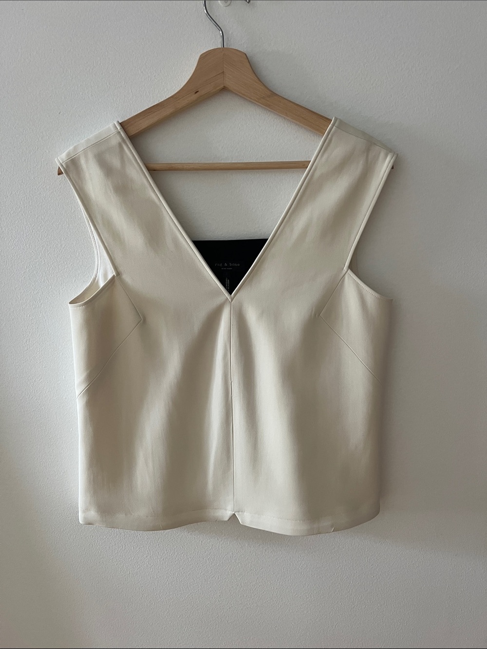 rag & bone Cream V-Neck Sleeveless Camisole